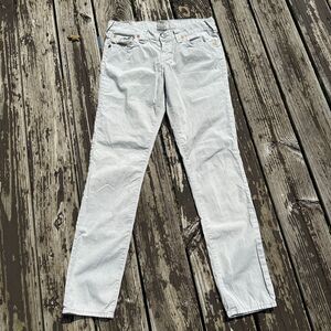 True Religion Women's Straight Leg Jeans - Light Gray